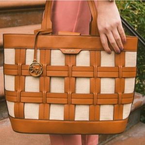 Nine West Vegan Bag Sutton Place Tote Bag Caged